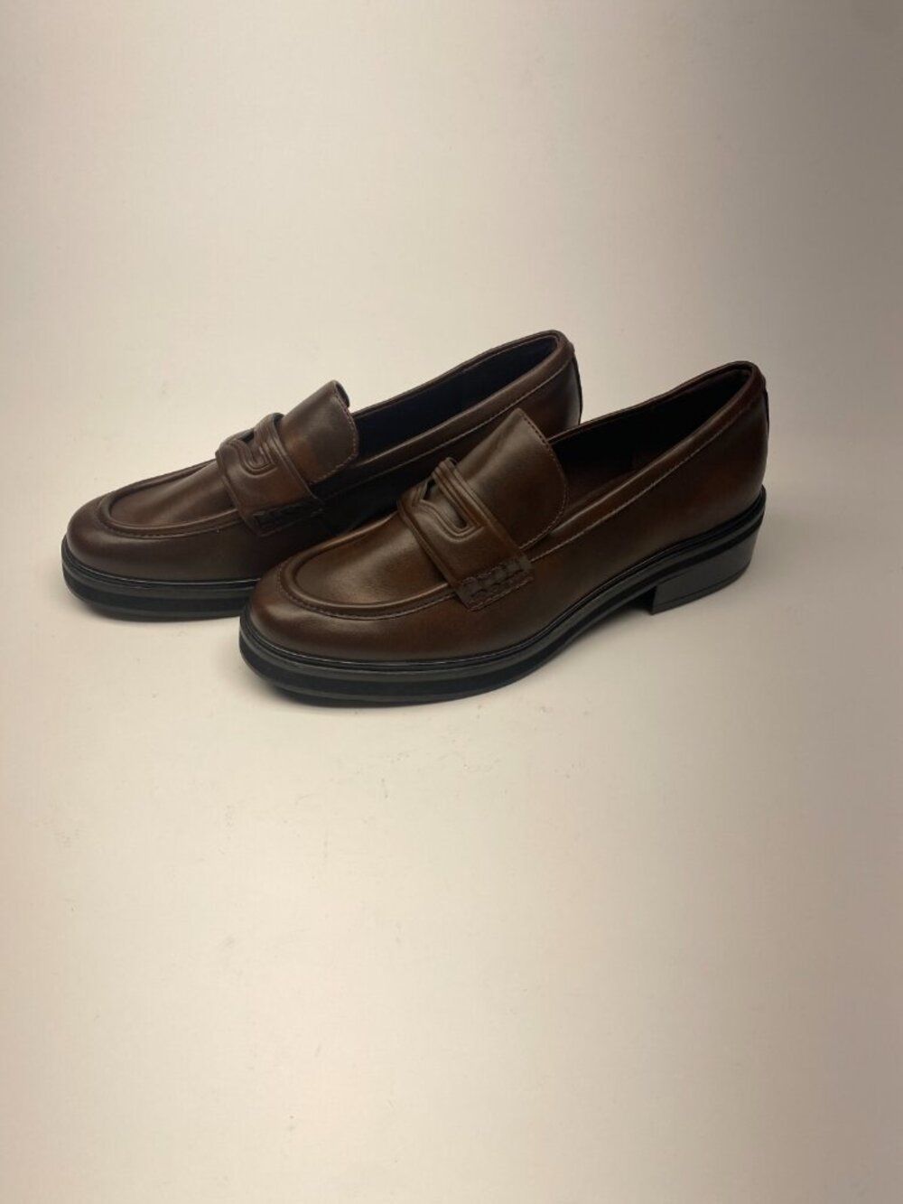 Open Edit Womens Collier Brown Chocolate Penny Loafer Sz 9.5